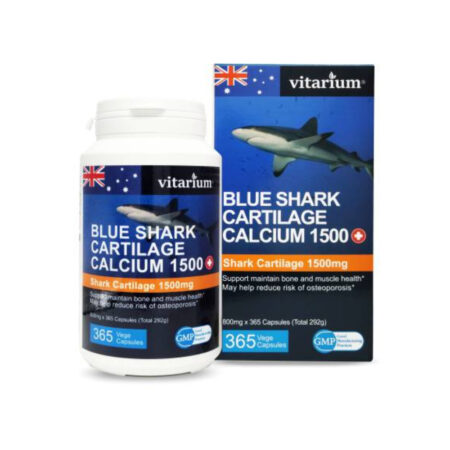 Blue Shark Cartilage Calcium 1500 365  Capsules